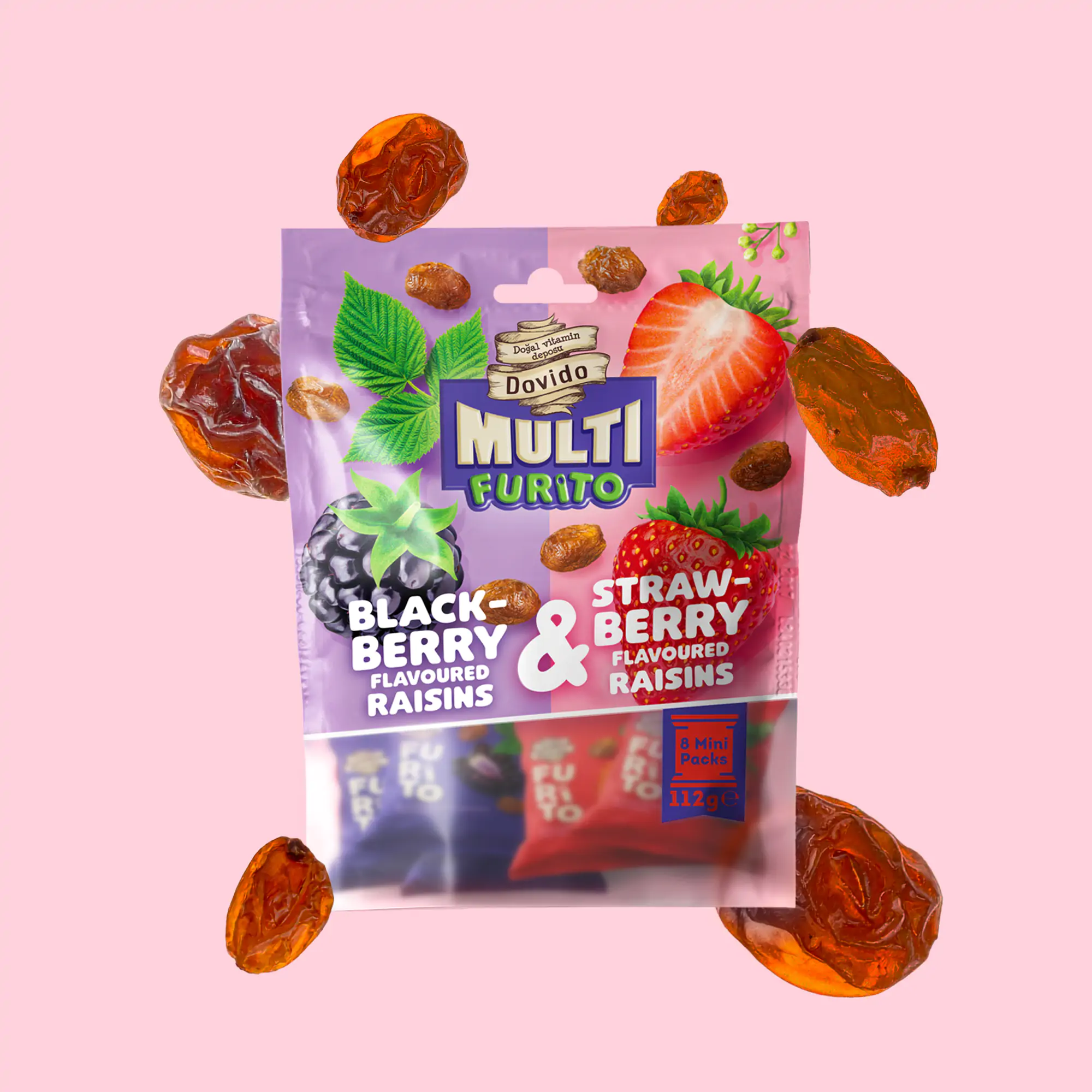 doğal çilek&böğürtlen aromalı kuru üzüm