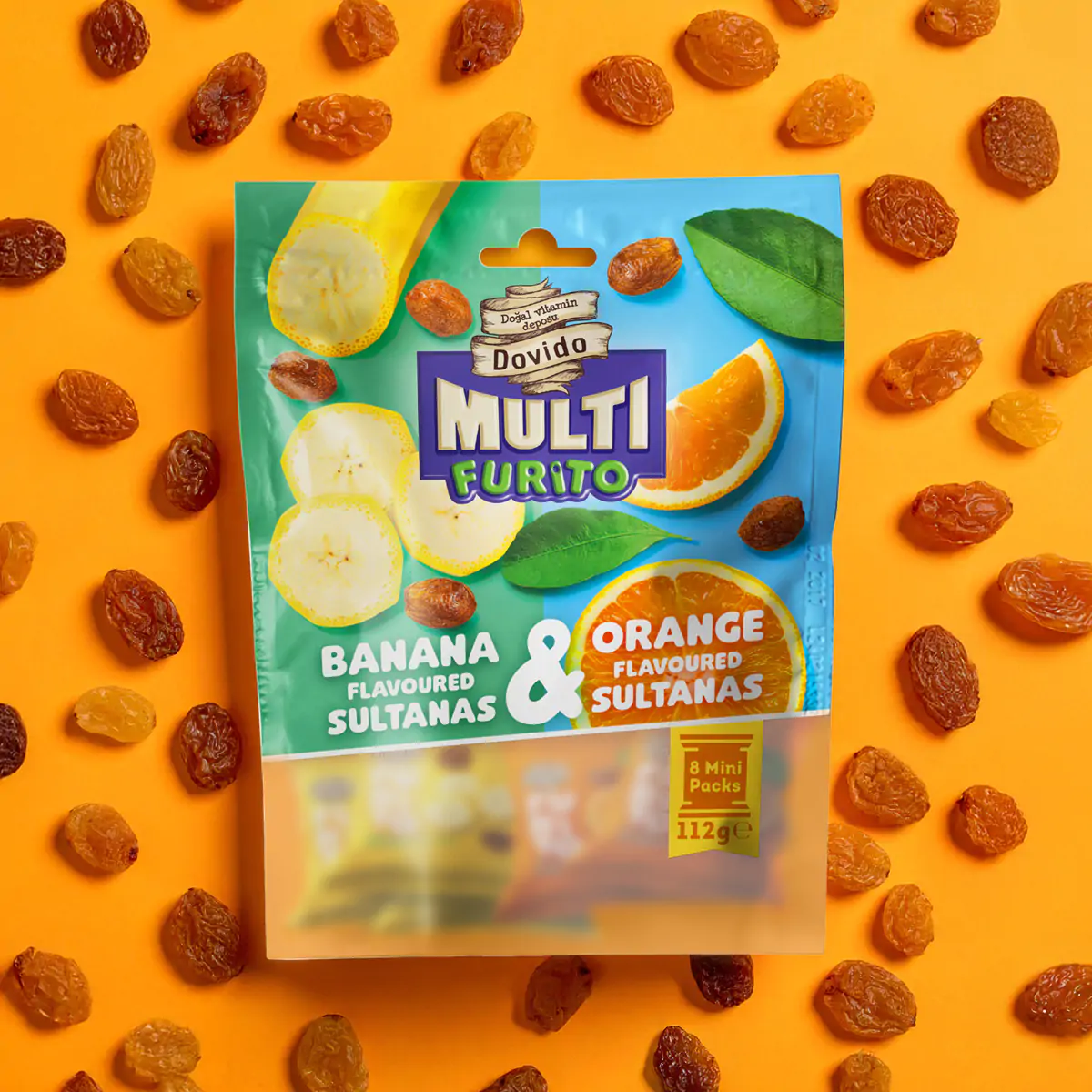 doğal muz&portakal aromalı kuru üzüm